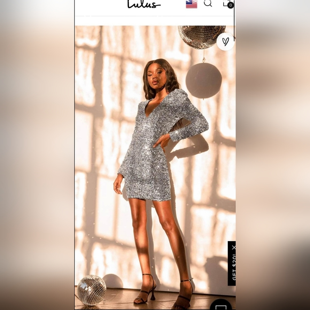 Lulu's sparkly silver dress